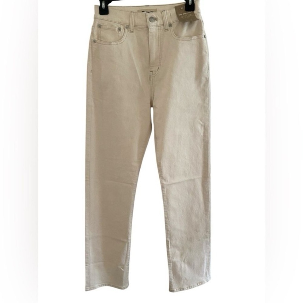 Madewell 90’s straight high rise straight leg Cream sz25 NWT